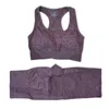 Ensemble de yoga 2 pièces pour femmes, survêtement d'entraînement, costume de gymnastique, vêtements fitnyoga, soutien-gorge de sport push-up + leggings de couture, X0629