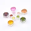 믹스 5pcs morganite 핑크 토파즈 Citrine Peridot New Luckyshine 925 스털링 실버 펜던트 광장 보석 목걸이 레이디 파티 선물을위한 펜던트