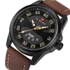 Luxus Marke Männer Mode Sport Uhren Herren Quarzuhr Mann Leder Armee Militär Armbanduhr relogio masculino