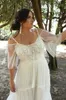 Moda Lace Plus Size Beach Suknie ślubne Spaghetti Paski Flowle Spódnica Backless Czeski Suknie ślubne Robe de Mariée