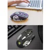 Novo x8 sem fio Gaming Gaming Mouse Office Mecânico Luminoso Mouse