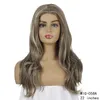 22 inches synthetische pruik mix kleur simulatie menselijk haar pruiken golf perruques de cheveux humains wig-058