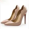 Fashion Wave Women Pumps Womens Red Bottoms Buty luksusowe marka czerwona podeszwa obcasy patentowe skórzane buty dla kobiety seksowne imprezy ślubne obcasy 33-45