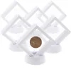 10st 3D Floating Coin Display Stand Fodral Förvaringslåda för smycken Örhängen Gems Ring Collection Utmaning Medal Holder 210705