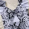 One-Pieces Toddler Baby Girls One Piece Snakeskin Leopard Printed Swimsuit Swimwear Bikini Sets Kids Lovely Flamingo One-Pieces T230224