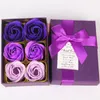 Artificial Fake Flower Gift Box Rose Scented Bath Soap Flowers Set Valentines Thanksgiving Mother Day Gift Wedding Christmas Party Decor