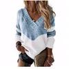 20 Colors Womens Sweaters Ladies Sexy Sweater Women V-neck Lace Pullover Long Sleeve Solid White Jumper Warm Winter Autumn