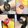 SANDA Brand Wrist Watch Men Watches Male Watch For Men Clock Dual Display Wristwatch Outdoor Waterproof Hours Sport Style G1022