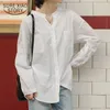 Koreański styl plus rozmiar luźne koszulki z długim rękawem Damska koszula Szyfonowa Bluzka Kobieta Office Lady Tops Ubrania Blusas 10065 210508 \ t
