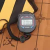 NEWOutdoor Sport Stopwatch Professional Handheld Digital LCD Display Sports Running Timer Chronograph Counter Timers With Strap RRA9652