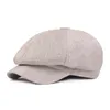 Chapeaux d'extérieur Casquette à visière Protection UV décontractée Coton Lin Plat Sboy Conduite Chapeau Chapeaux