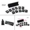 White on Black Adjustable Price Display Tag Label 192 Cubes, 16 Black Base Aluminum Alloy + ABS Plastic Number Labels