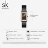 Shengke Top Brand Luxury Women Watch Rectangle Dial Elegant Quartz Japanska Ladies Armbandsur Vattentät present Reloj Mujer 210616