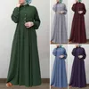 Vêtements ethniques Robe musulmane femmes à manches longues Abaya turquie dubaï grande balançoire Robe vêtements Ramadan caftan marocain Jilbab Vestido Hijab