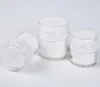 15 30g White Simple Airless Cosmetic Bottle 50g Acrylic Vacuum Cream Jar Cosmetics Pump Lotion Container SN4311