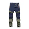 Utomhus snabba torra byxor män last militär vandring byxor mens casual jogger dragkedja streetwear manlig smal passform botten sportkläder h1223