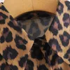 Vintage femme lâche léopard longue chemise robes printemps mode dames surdimensionné imprimé femme Chic bouton 210515