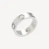 Liefde trouwring klassieke heren ringen vrouwen rvs 18 k wit vergulde nooit vervagen niet allergisch 5mm 6mm belofte accessoires met sieraden pouches groothandel