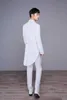 (Ceket + Pantolon) Erkek Takım Elbise Erkekler Şarkıcı Kostüm Nakış Smokin Tailcoat Swallowtail Blazer Büyücü Ev sahibi Balo Gösterisi Sahne Aşınma X0909