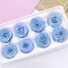 Ainyrose 4-5 CM 8 adet/kutu DIY Doğal Korunmuş Gül Ebedi Gül Kafa Kurutulmuş Çiçekler Kadınlar için Düğün Ev Dekor Hediye Sınıf B 210317