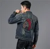 Men's denim jacket Indian embroidered outerwear ladies coat couple clothing spring and autumn tops 459