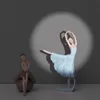 Nordic Art Ballet Girl Resin Figure Ornaments Figurines Home Decoration Accessories for Living Room Ornaments for Home Decor 210727
