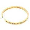 Fashion Opening Titanium Steel Bangles Crystal Rose Gold White Gold Bangles Roman Numerals Women's Bracelet Q0717