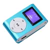 MP3-spelare Mini Metal Clip Portable Audio LCD-skärm FM-radiostöd Micro SD TF-kort med hörlurar USB-kabel