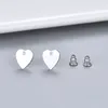 New Heart Shape Earrings Simple Earring Letters for Woman High Quality Silver Plated Brass Earrings Fashion Jewelry Supply