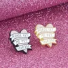 Pins, Brooches Heart Brooch Enamel Pin Metal Black Pink Badge Animal Pet For Dog Lovers Hat Bag Shirt Lapel Buckle