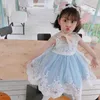 2 pièces bébé filles espagnol robe enfant en bas âge turquie Vintage princesse pour fille enfants Lolita robe de bal fête d'anniversaire robes 210615