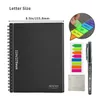 Ja A4 Nat Wisable Herbruikbare Smart Schrijven Notebook Zwart Waterdicht Papier Auto-Scan Aangepaste Gift Wire Bound Spiral Notes 210611