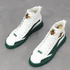 New men's casual boots luxury designer green men's shoes Mens high top brand shoe embroidered boot A6