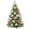 クリスマスの装飾12/24/34pcローズゴールドボール装飾ガーデンホームツリーの飾りペンダントクリスマス装飾新年ナビダッドY2209