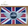 Британский Мини Купер Автомобиль Флаг 3 * 5 футов (90см * 150см) Полиэстер баннер Украшения Летающие дома Садовые флаги Праздничные подарки
