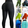 Bumps Style Leggings Poner Hip Fold Elástico Cintura alta Legging Transpirable Pantalones delgados Deportes de interior tik tok leggings tik tok leggings 123 Z2