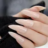 False Nails Extra Long Gold Glitter Fake Nail Designer Salon Acrylic Stick On Sharp Manicure Fingernails9459727