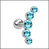 Jewelryallergy Acier Inoxydable Diamant Boucles D'oreilles Corps Percé Pour Les Femmes Bijoux De Mode Will Et Sandy Gift Drop Delivery 2021 Iryfd