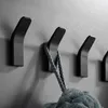 Enkel Svart Tjockning Robe Hooks Vardagsrum Hall Porch Coat Hooks Garderob Badrum Sovrum Enkel Vägghängare