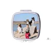 NEWSquare Heat Transfer Metal Makeup Mirror Foldable Sublimation Blank Double Sided Mirrors Outdoor Portable DIY Gift EWA6263