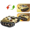 Huiqibao 1061pcs 8in2 WW2 Ordu Kamyon Tank Binası Back Askeri Araba Uçak Silahı Asker Figür Model Tuğlalar Çocuklar İçin q0624