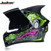 Motorhelmen Winterhelm JIEKAI Full Face Motorbike Double Lens Knight Safety Caps Beschermende kleding