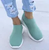 Mulheres Knit Sock Shoes Paris Designer Sneakers Plataforma Plana Lightweight Trainers High Top Quality Malha confortável sapatos casuais 7 cores 008