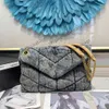 Loulou Puffer Denim Flapショルダーバッグ高級デザイナーの女性ハンドバッグ財布トートカウボーイショルダーバッグ