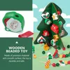 Anhänger Halsketten 1 Satz Weihnachtsperlen Ornamente Holzspielzeug Kinder DIY Geschenke