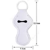 Neopren läppstift Keychain Sublimation DIY Chapstick hållare Personliga Chapsticks Wrap Key Ring Sleeve Holder Party Favor Daf144