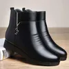 Botas Zapatos Mujer Invierno Moda Mujer Señoras Cuñas Algodón Engrosamiento Cálido Raquetas De Nieve Corto