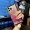 Роскошные Bling Bling Glitter Star Marble Case для iPhone 12PRO 6 6S X XS XR Gold Square Cover Phone IP11 13 Pro Max 8 7 Plus Case для мобильного телефона