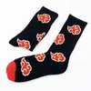 Anime Akatsuki Men Socks Cartoon Woman Sock Warm Fashion Creative Couples Long Clouds Print Streetwear Casual Trendy Calcetines Y1119