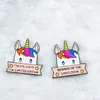 Dessin animé licorne émail broches épinglette je ne suis pas Werid mais édition limitée Badge Animal bijoux cadeau pour enfants amis